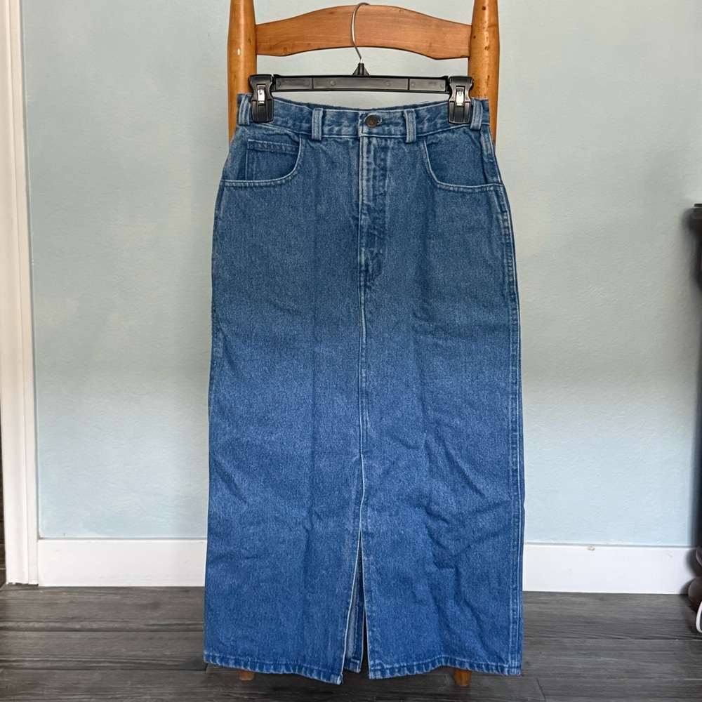 Vintage Denim Midi Skirt